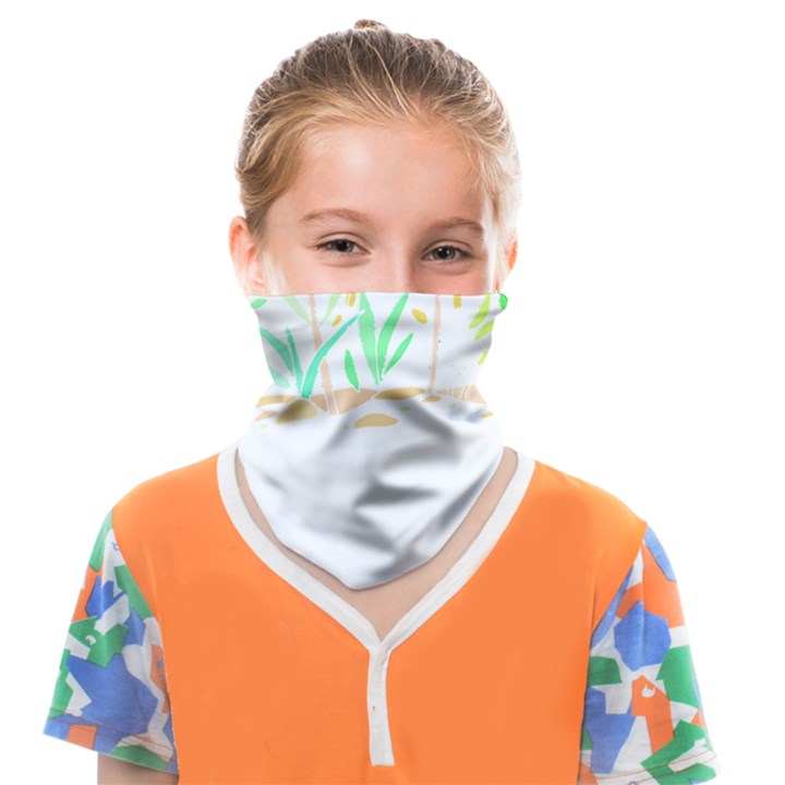 Flowers Art T- Shirtflowers T- Shirt (20) Face Covering Bandana (Kids)