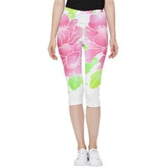 Flowers Art T- Shirtflowers T- Shirt (21) Inside Out Lightweight Velour Capri Leggings  by maxcute