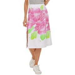 Flowers Art T- Shirtflowers T- Shirt (21) Midi Panel Skirt by maxcute