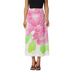 Flowers Art T- Shirtflowers T- Shirt (21) Classic Midi Chiffon Skirt