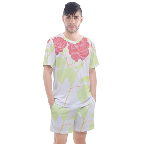 Flowers Art T- Shirtflowers T- Shirt (22) Men s Mesh Tee And Shorts Set by maxcute