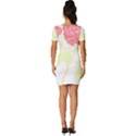 Flowers Art T- Shirtflowers T- Shirt (22) Fitted Knot Split End Bodycon Dress View4