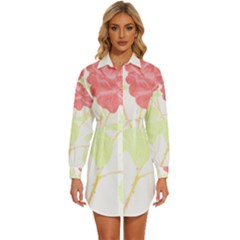 Flowers Art T- Shirtflowers T- Shirt (22) Womens Long Sleeve Shirt Dress