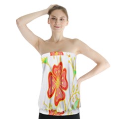 Flowers Art T- Shirtflowers T- Shirt (23) Strapless Top by maxcute