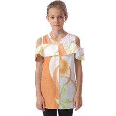 Flowers Art T- Shirtflowers T- Shirt (24) Fold Over Open Sleeve Top