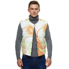 Flowers Art T- Shirtflowers T- Shirt (24) Men s Short Button Up Puffer Vest	