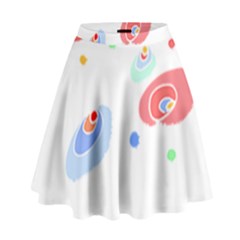 Flowers Art T- Shirtflowers T- Shirt (3) High Waist Skirt by maxcute