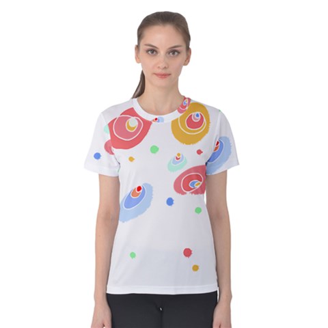 Flowers Art T- Shirtflowers T- Shirt (3) Women s Cotton Tee by maxcute