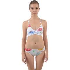 Flowers Art T- Shirtflowers T- Shirt (3) Wrap Around Bikini Set by maxcute