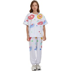 Flowers Art T- Shirtflowers T- Shirt (3) Kids  Tee And Pants Sports Set by maxcute