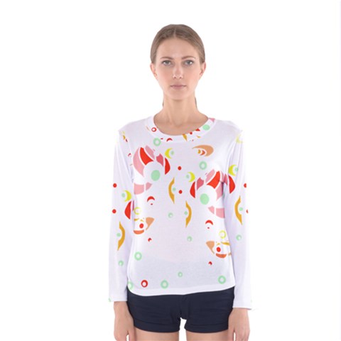 Flowers Art T- Shirtflowers T- Shirt (6) Women s Long Sleeve Tee by maxcute