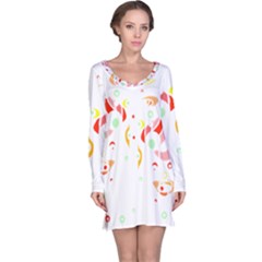 Flowers Art T- Shirtflowers T- Shirt (6) Long Sleeve Nightdress by maxcute