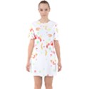 Flowers Art T- Shirtflowers T- Shirt (6) Sixties Short Sleeve Mini Dress View1