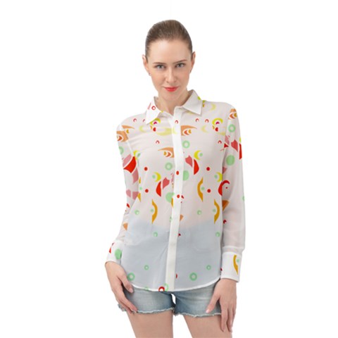 Flowers Art T- Shirtflowers T- Shirt (6) Long Sleeve Chiffon Shirt by maxcute