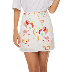 Flowers Art T- Shirtflowers T- Shirt (6) Mini Front Wrap Skirt by maxcute