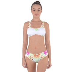 Flowers Art T- Shirtflowers T- Shirt (7) Criss Cross Bikini Set by maxcute