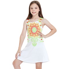 Flowers Art T- Shirtflowers T- Shirt (7) Kids  Lightweight Sleeveless Dress by maxcute