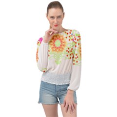 Flowers Art T- Shirtflowers T- Shirt (7) Banded Bottom Chiffon Top