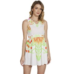 Flowers Art T- Shirtflowers T- Shirt (7) Sleeveless High Waist Mini Dress