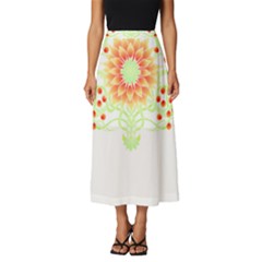 Flowers Art T- Shirtflowers T- Shirt (7) Classic Midi Chiffon Skirt