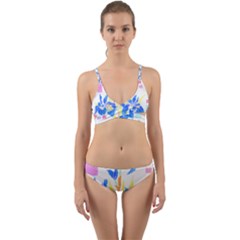 Flowers Art T- Shirtflowers T- Shirt (8) Wrap Around Bikini Set by maxcute