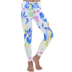 Flowers Art T- Shirtflowers T- Shirt (8) Kids  Lightweight Velour Classic Yoga Leggings by maxcute