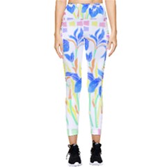 Flowers Art T- Shirtflowers T- Shirt (8) Pocket Leggings  by maxcute