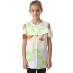 Flowers Art T- Shirtflowers T- Shirt (9) Fold Over Open Sleeve Top by maxcute