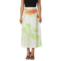 Flowers Art T- Shirtflowers T- Shirt (9) Classic Midi Chiffon Skirt