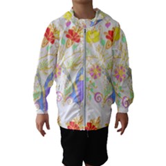 Flowers Art T- Shirtflowers T- Shirt Kids  Hooded Windbreaker by maxcute