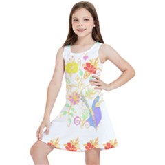 Flowers Art T- Shirtflowers T- Shirt Kids  Lightweight Sleeveless Dress by maxcute