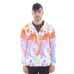 Flowers Blooming T- Shirt Coming Through  T- Shirt Men s Hooded Windbreaker