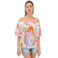 Flowers Blooming T- Shirt Coming Through  T- Shirt Off Shoulder Short Sleeve Top by maxcute