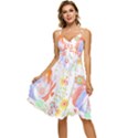 Flowers Blooming T- Shirt Coming Through  T- Shirt Sleeveless Tie Front Chiffon Dress View1