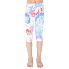 Flowers Illustration T- Shirt Sunshine Blossoms Kids  Capri Leggings  by maxcute