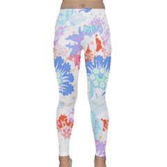 Flowers Illustration T- Shirt Sunshine Blossoms Lightweight Velour Classic Yoga Leggings by maxcute