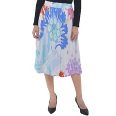 Flowers Illustration T- Shirt Sunshine Blossoms Classic Velour Midi Skirt  by maxcute