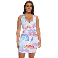 Flowers Illustration T- Shirt Sunshine Blossoms Draped Bodycon Dress by maxcute