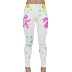 Flowers Illustration T- Shirtflowers T- Shirt (2) Classic Yoga Leggings by maxcute