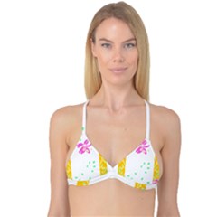 Flowers Illustration T- Shirtflowers T- Shirt (2) Reversible Tri Bikini Top by maxcute