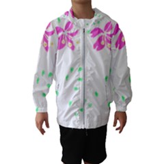 Flowers Illustration T- Shirtflowers T- Shirt (2) Kids  Hooded Windbreaker by maxcute