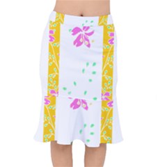 Flowers Illustration T- Shirtflowers T- Shirt (2) Short Mermaid Skirt by maxcute