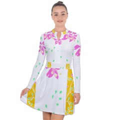 Flowers Illustration T- Shirtflowers T- Shirt (2) Long Sleeve Panel Dress by maxcute