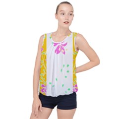 Flowers Illustration T- Shirtflowers T- Shirt (2) Bubble Hem Chiffon Tank Top by maxcute