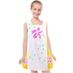 Flowers Illustration T- Shirtflowers T- Shirt (2) Kids  Cross Back Dress by maxcute