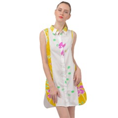 Flowers Illustration T- Shirtflowers T- Shirt (2) Sleeveless Shirt Dress by maxcute