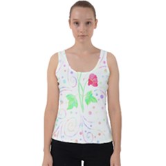 Flowers Illustration T- Shirtflowers T- Shirt (3) Velvet Tank Top by maxcute