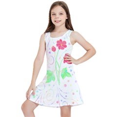 Flowers Illustration T- Shirtflowers T- Shirt (3) Kids  Lightweight Sleeveless Dress by maxcute