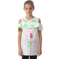 Flowers Illustration T- Shirtflowers T- Shirt (3) Fold Over Open Sleeve Top by maxcute