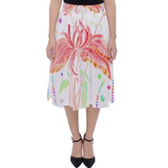 Flowers Illustration T- Shirtflowers T- Shirt (4) Classic Midi Skirt by maxcute